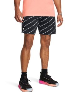 Under Armour Shorts-Men’s Project Rock Icon Fleece Printed Badge Of Honor Shorts-under armour near me