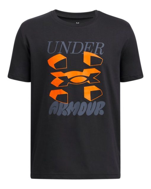 Under Armour Boys-Boys' UA Split Big Logo Short Sleeve-under armour pants