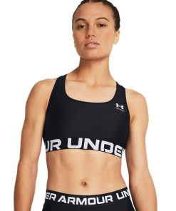 Under Armour Sports Bras-Women’s HeatGear® Armour Mid Branded Sports Bra-under armour sweatpants