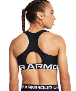 Under Armour Sports Bras-Women’s HeatGear® Armour Mid Branded Sports Bra-under armour sweatpants 2