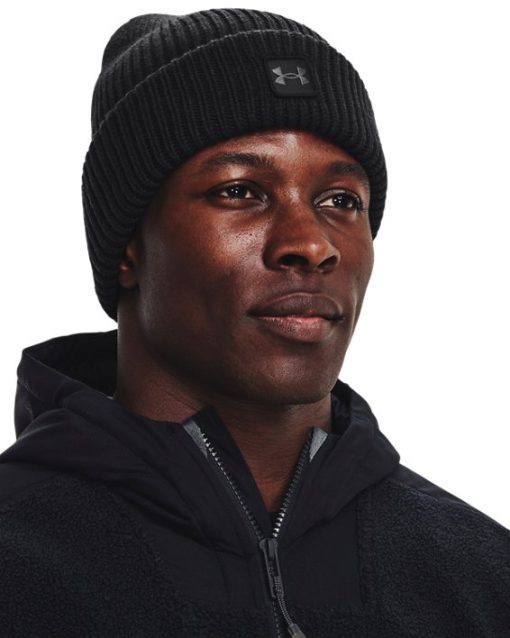 Under Armour Accessories-Men's UA Halftime Ribbed Beanie-under armour socks - Image 2