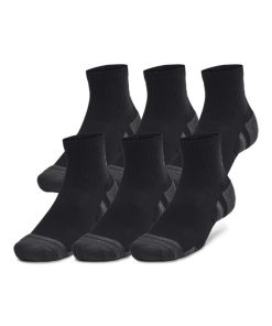 Under Armour Socks-Unisex UA Performance Tech 6-Pack Quarter Socks-under armoir