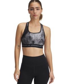 Under Armour Sports Bras-Women’s Armour® Mid Crossback Printed Sports Bra-ua outlet