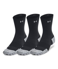 Under Armour Socks-Unisex UA ArmourDry® Run Cushion 3-Pack Mid-Crew Socks-under armour shoes