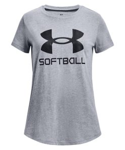 Under Armour Girls-Girls’ UA Softball Logo Short Sleeve-under armour compression shirt