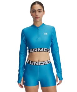 Under Armour Shirts & Tops-Women’s HeatGear® Rib ¼ Zip Long Sleeve-under armour factory house