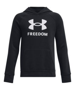 Under Armour Boys-Boys’ UA Freedom Rival Fleece Big Flag Logo Hoodie-under armour