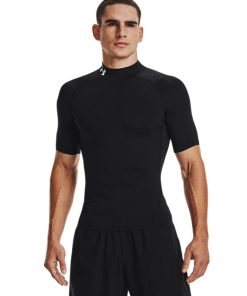 Under Armour Shirts & Tops-Men’s HeatGear® Compression Mock Short Sleeve-under armour socks