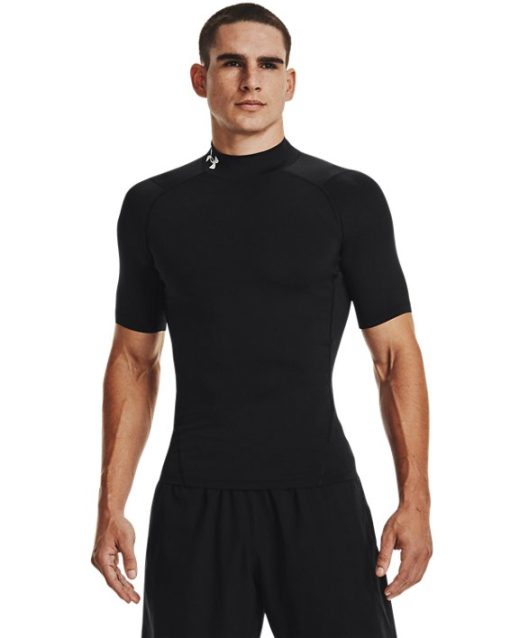 Under Armour Shirts & Tops-Men's HeatGear® Compression Mock Short Sleeve-under armour socks