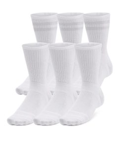 Under Armour Socks-Unisex UA Essential 6-Pack Crew Socks-under armour outlet