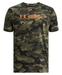 Under Armour Boys-Boys’ UA All-Over Print Camo Short Sleeve-under armour shoes